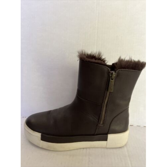 J/Slides Women's Victory Boot Dark Brown Leather Shoe Size 6 - Picture 3 of 10